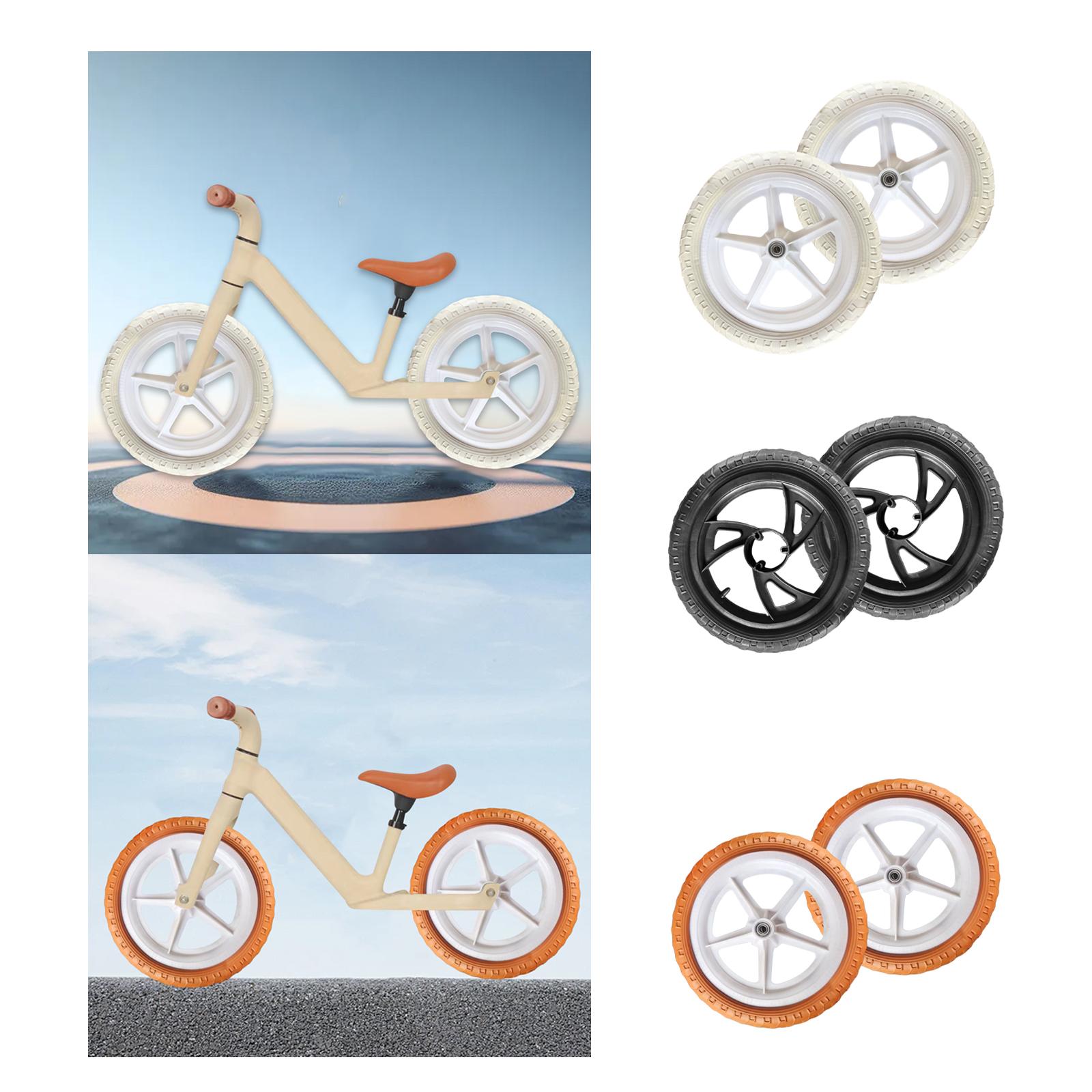 Balance Bike Kids - 2個のバランス交換用自転車ホイールは、12インチのほとんどの子供用バランスバイクの修理部品に適合し、滑り止め、空気入れ不要です。