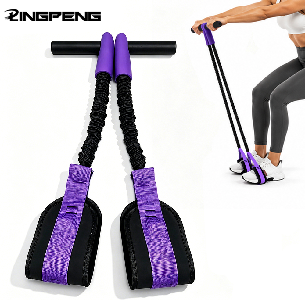 Sports Equipment Supplies - プロ仕様の腹筋運動器具 フィットネス抵抗バンド 弾性多目的ストレッチバンド ABトレーニングペダルエクササイズバンド ヨガ