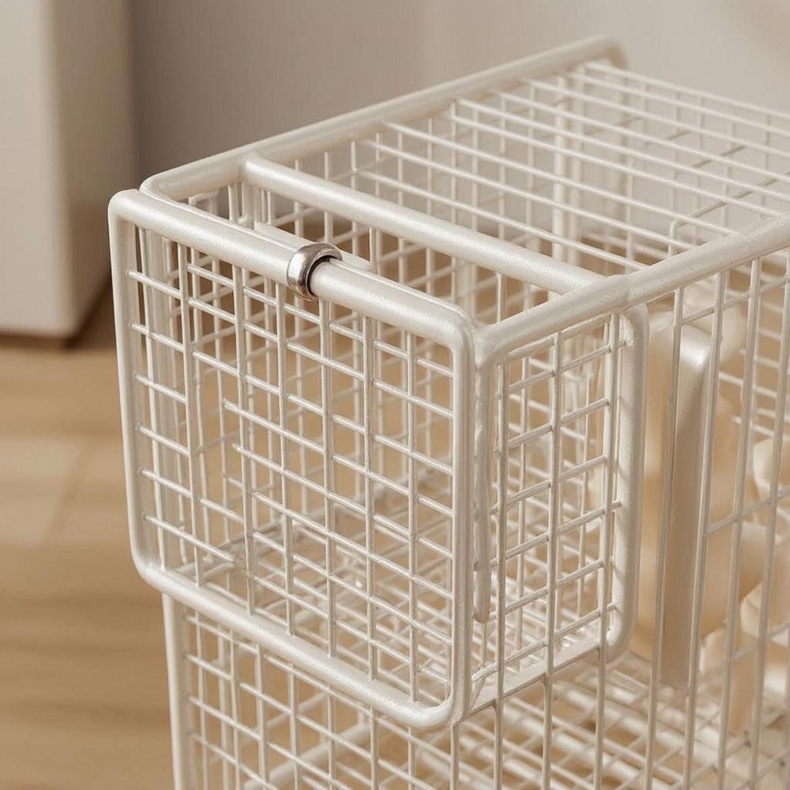 Sports Equipment For Home - 多段式金属製ワイヤー収納カート（スポーツ用品やヨガマット用、ローリングベース付き、家庭用フィットネス機器整理用）