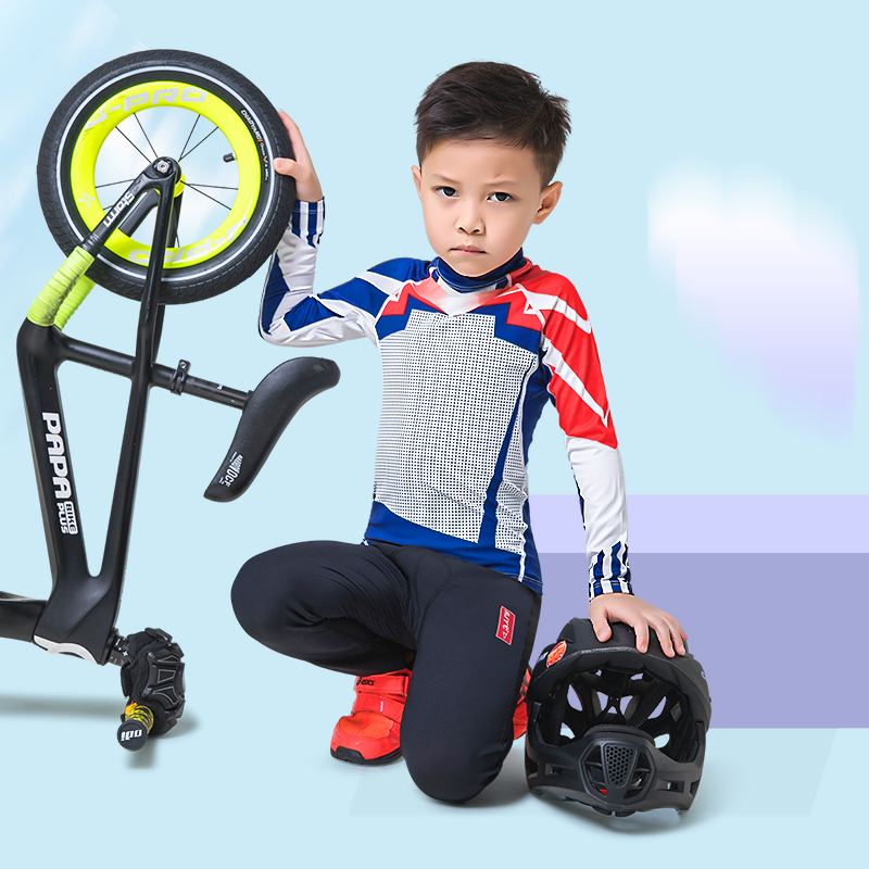 Balance Bike Kids - 2021 サイクリングジャージセット子供のための通気性スポーツ長袖サイクリングセット自転車子供服夏バランスバイクジャージ