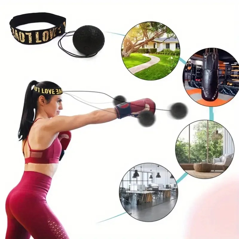 Sports Equipment List - 1/3 個ボクシングスピードボールヘッドマウント Pu パンチサンダトレーニングハンドアイリアクションホームサンドバッグフィットネス機器ジムムエタイ