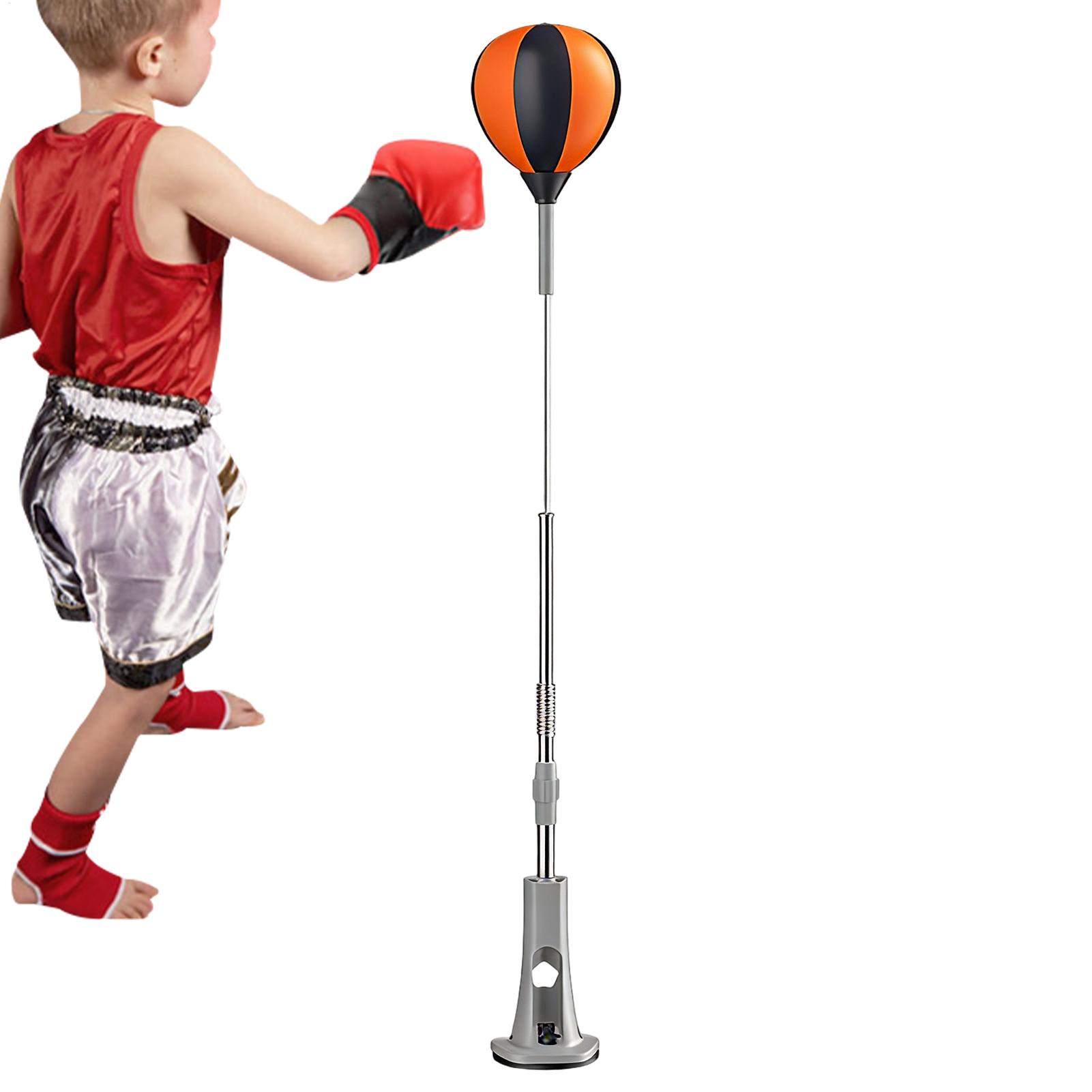 Sports Equipment Training - スタンディングパンチングバッグ、スタンド付きボクシングバッグ、直立トレーニングターゲット、トレーニングエクササイズ機器、吸盤ベース、高さ調節可能