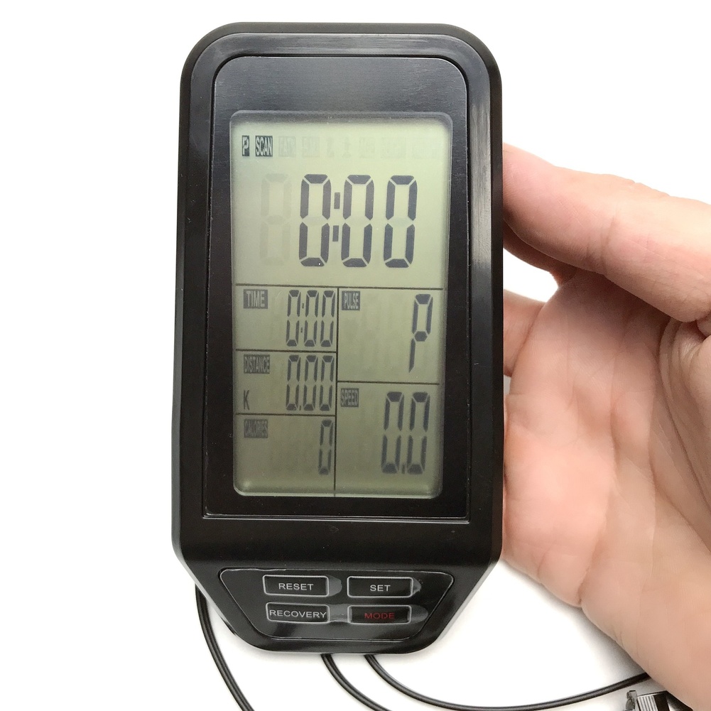 黒エクササイズバイクコンピュータ表示画面速度心拍数カロリータ - Sports Equipment List のレビューと価格