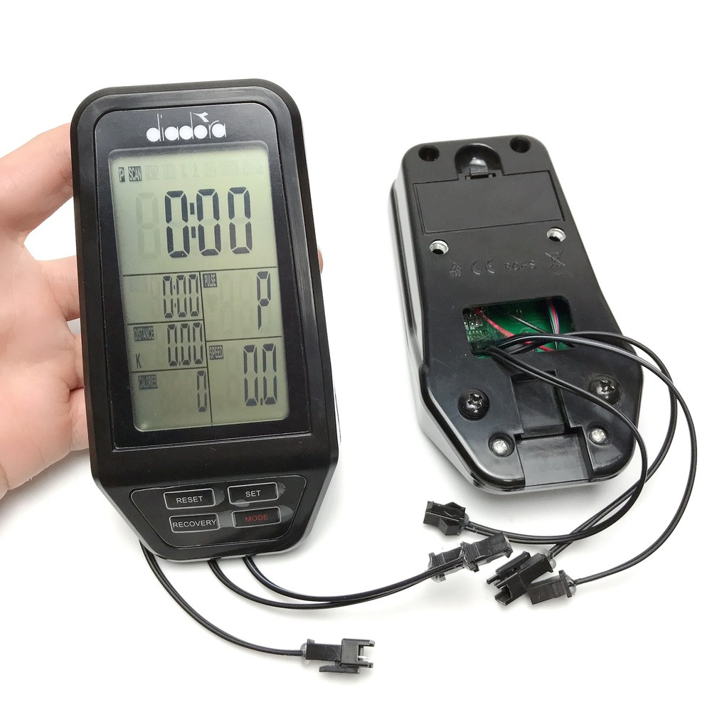 黒エクササイズバイクコンピュータ表示画面速度心拍数カロリータ - Sports Equipment List のレビューと価格