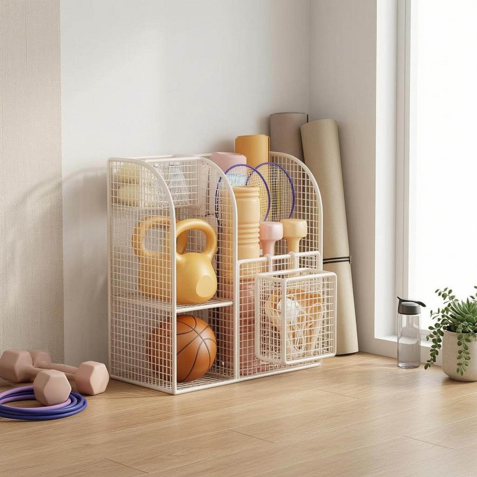 多段式金属製ワイヤー収納カート（スポーツ用品やヨガマット用、 - Sports Equipment For Home のレビューと価格