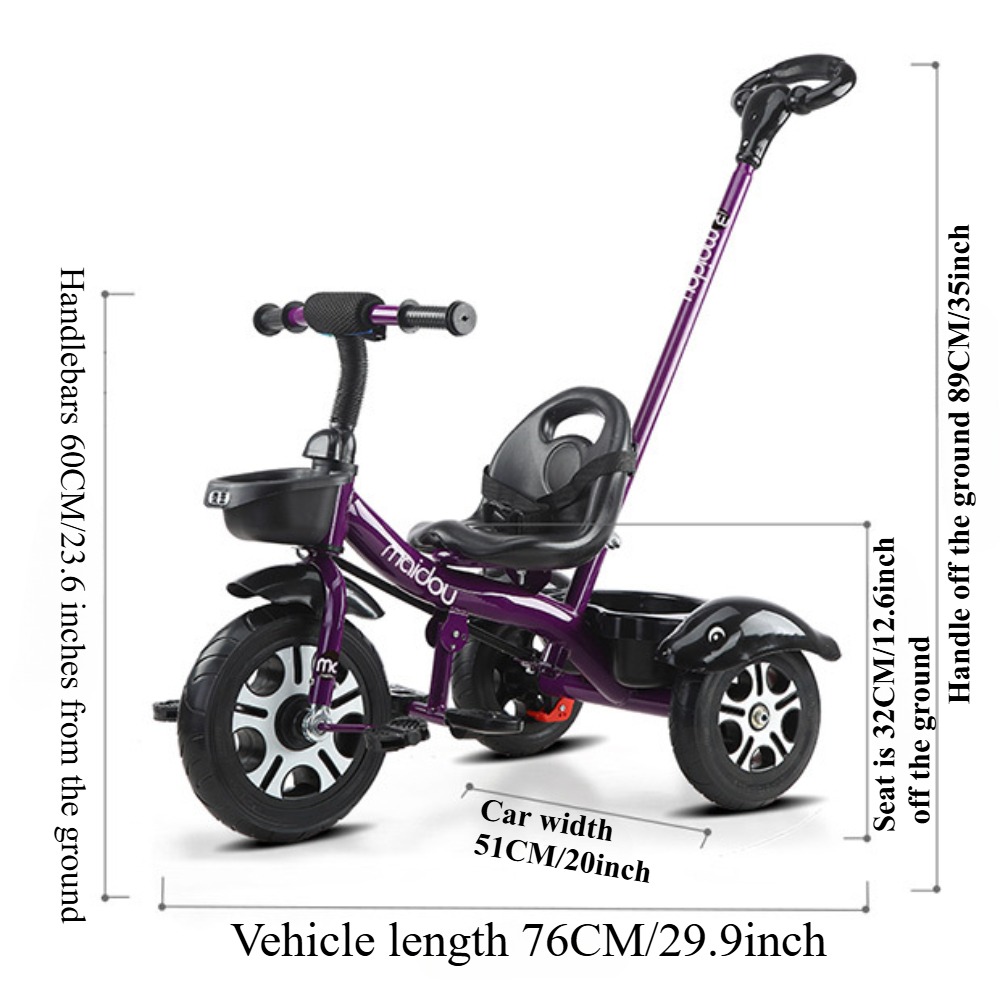 2 in 1 幼児用三輪車 子供用トライク プッシュハンドル - Balance Bike Kids のレビューと価格