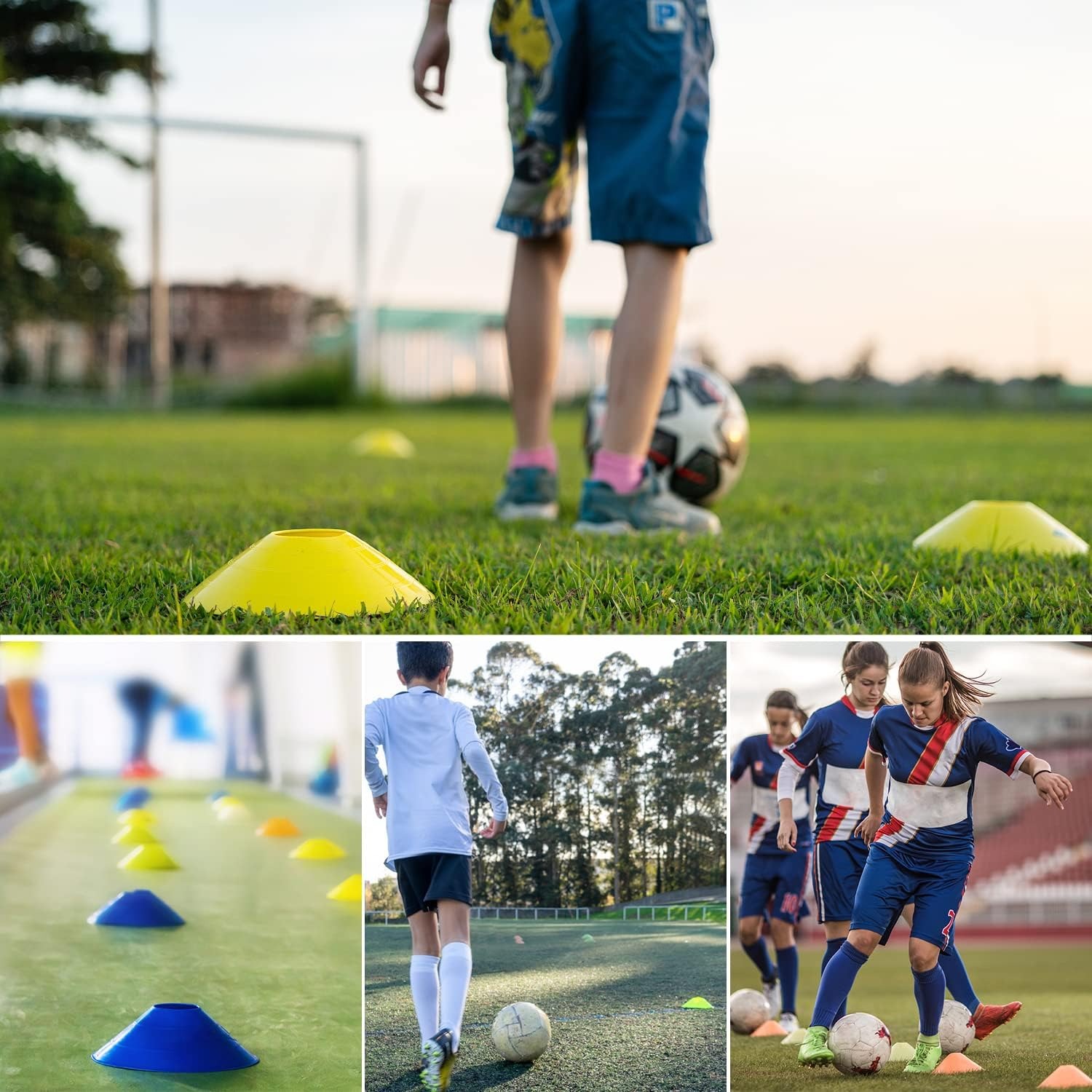 5個入りサッカー練習用プレート サッカーコーン 敏捷性練習用 - Sports Equipment Training のレビューと価格