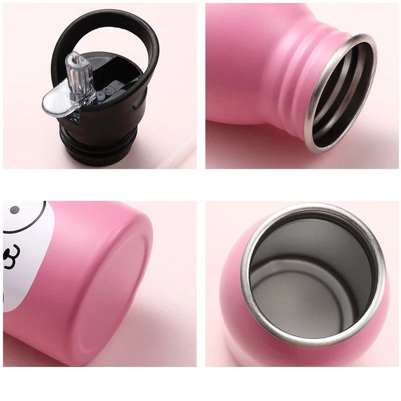 500ML ステンレス鋼製ウォーターボトル ストロー付き か - Sports Equipment 5 Years Old のレビューと価格
