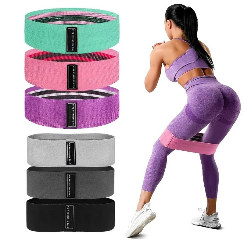 3 個のファブリックレジスタンスヒップブーティバンド臀部太も - Sports Equipment Supplies のレビューと価格