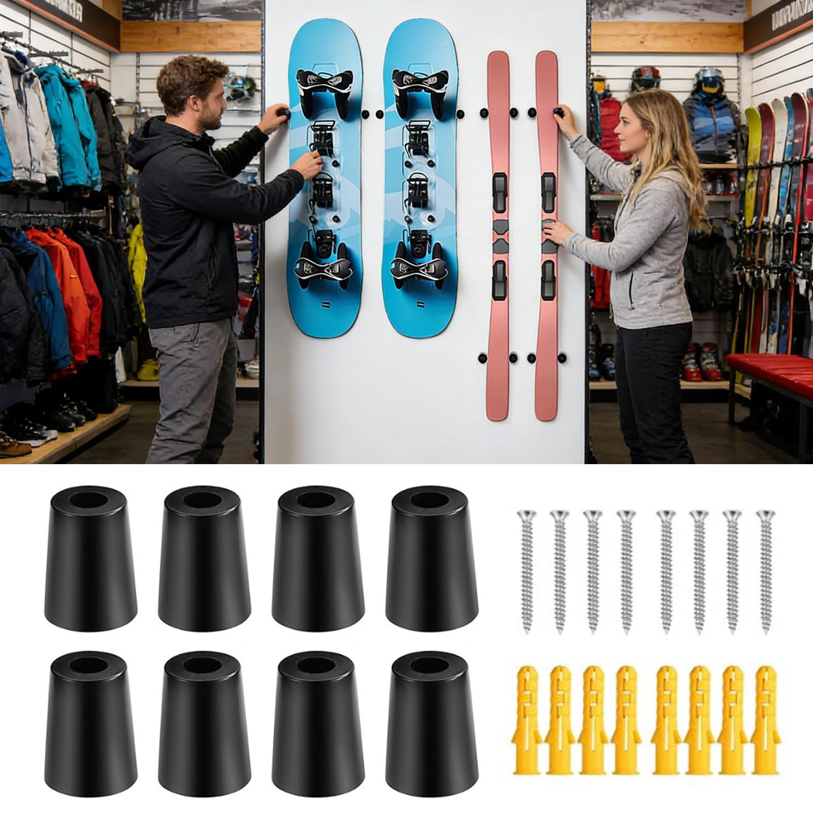 スキー壁掛け式垂直スノーボードギアハンガー スキー収納 ガレ - Sports Equipment Store のレビューと価格